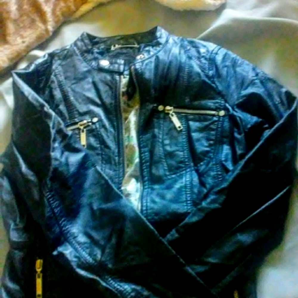 Motto faux leather jacket